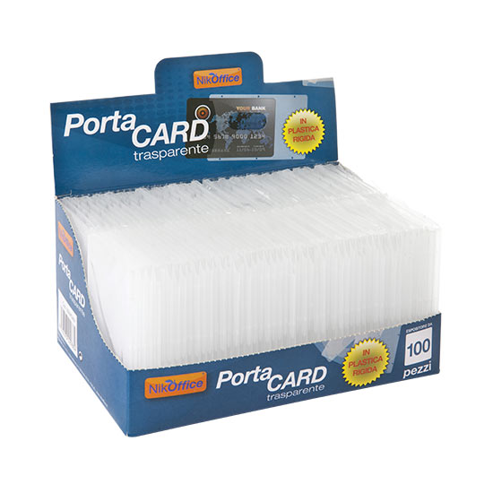 PORTA CARTE CREDITO PLASTICA 1 POSTO PZ 100 - ZCF DISTRIBUZIONI